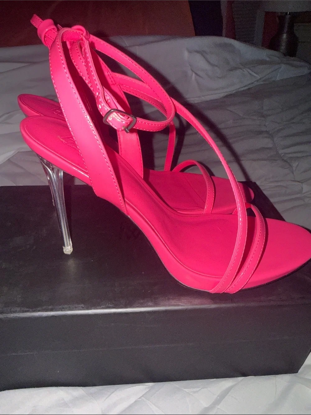 Fuchsia Strappy Ankle‑Strap Sandals for Women